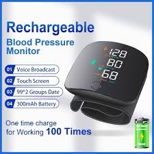 Rechargeable Digital Touch Screen Wrist type Blood-Pressure Machine/ BP Machine