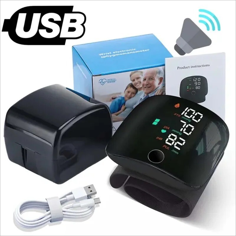 Rechargeable Digital Touch Screen Wrist type Blood-Pressure Machine/ BP Machine